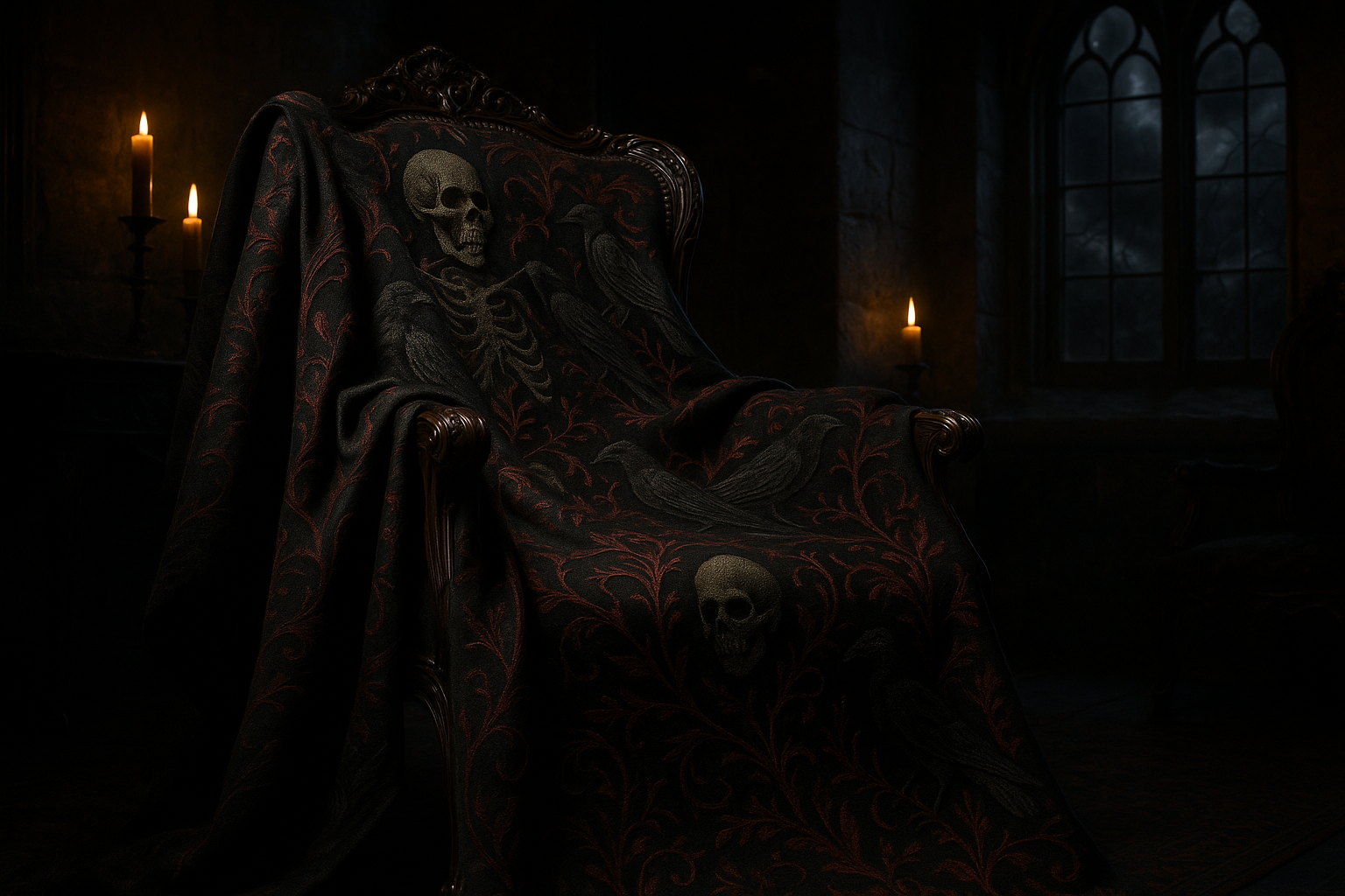 Dare to embrace the macabre of our hauntingly crafted blankets that will awaken the terror