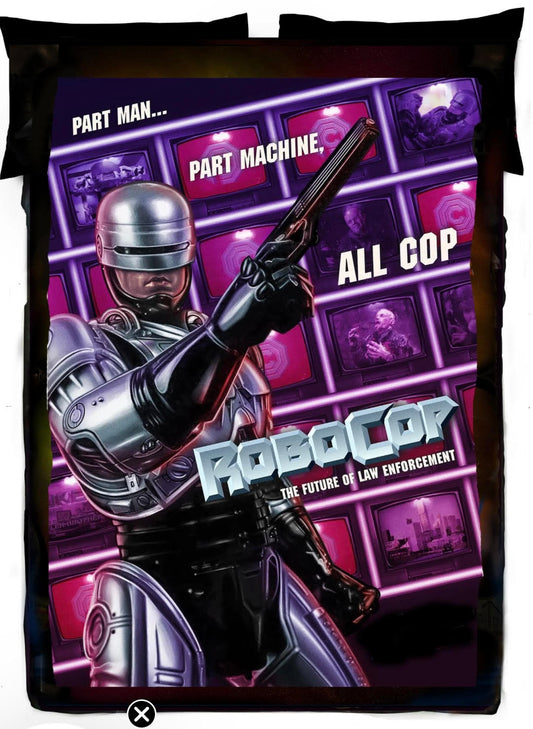 ROBOCOP - Twin Bedspread Top Cover / Throw / Fleece / Tapestry